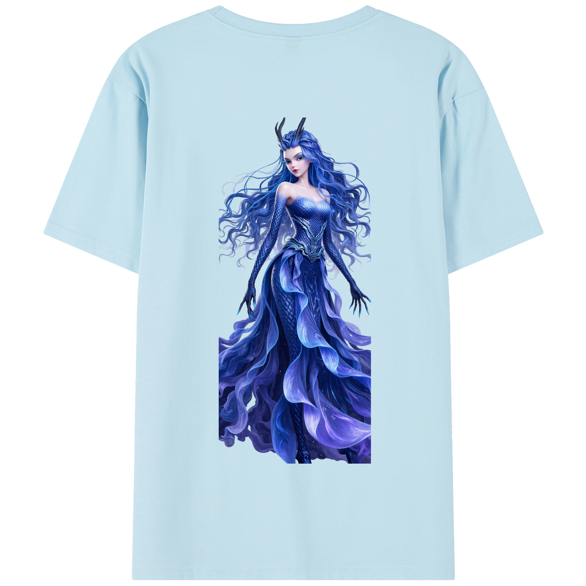 （画像用） Ne Zha 2 ナタ 魔童の大暴れ 綿100％半袖Tシャツ（背面プリント）